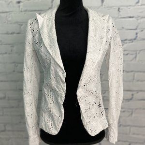 London Jean White Lace Blazer